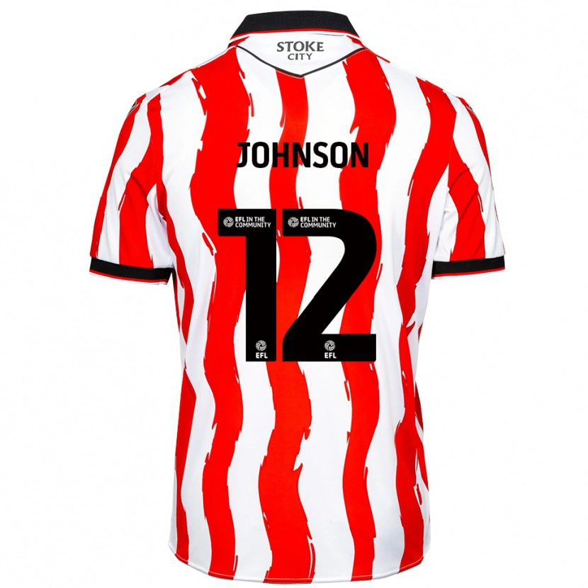 Danxen Mujer Camiseta Daniel Johnson #12 Blanco Rojo 1ª Equipación 2025/26 La Camisa