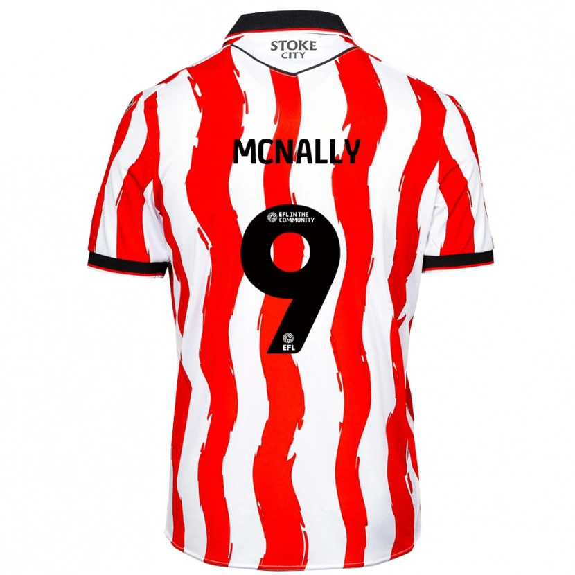 Danxen Mujer Camiseta Tommy Mcnally #9 Blanco Rojo 1ª Equipación 2025/26 La Camisa