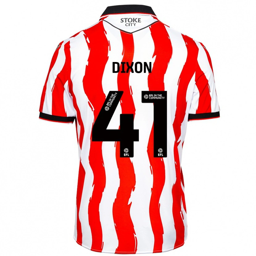Danxen Mujer Camiseta Jaden Dixon #41 Blanco Rojo 1ª Equipación 2025/26 La Camisa