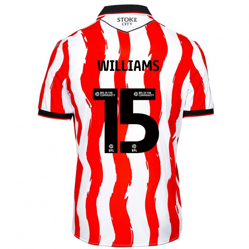 Danxen Mujer Camiseta Lee Williams #15 Blanco Rojo 1ª Equipación 2025/26 La Camisa