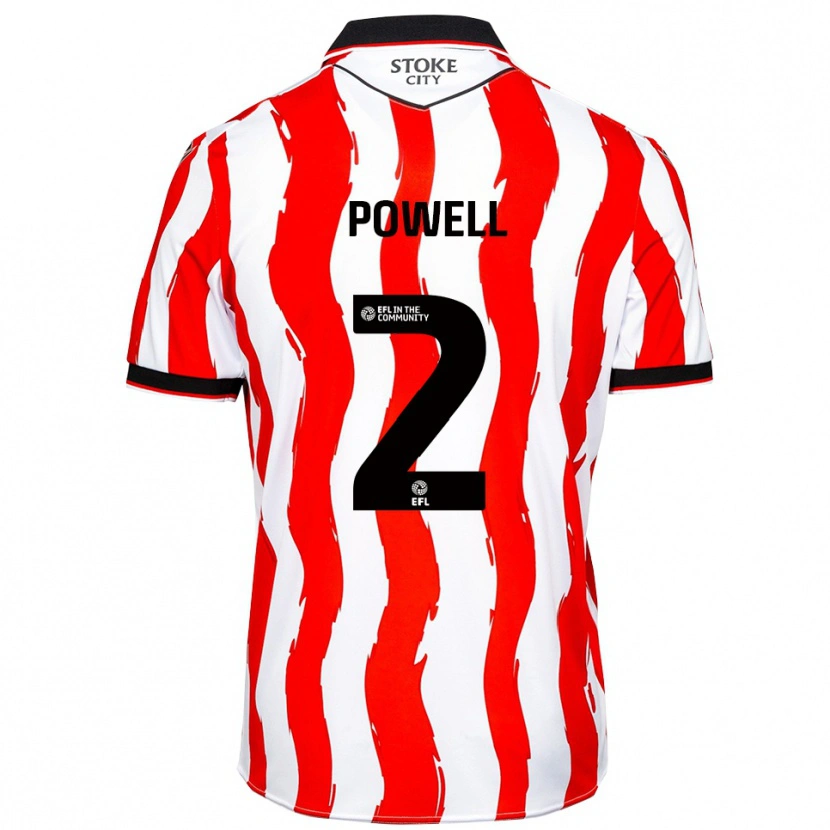 Danxen Mujer Camiseta Owen Powell #2 Blanco Rojo 1ª Equipación 2025/26 La Camisa