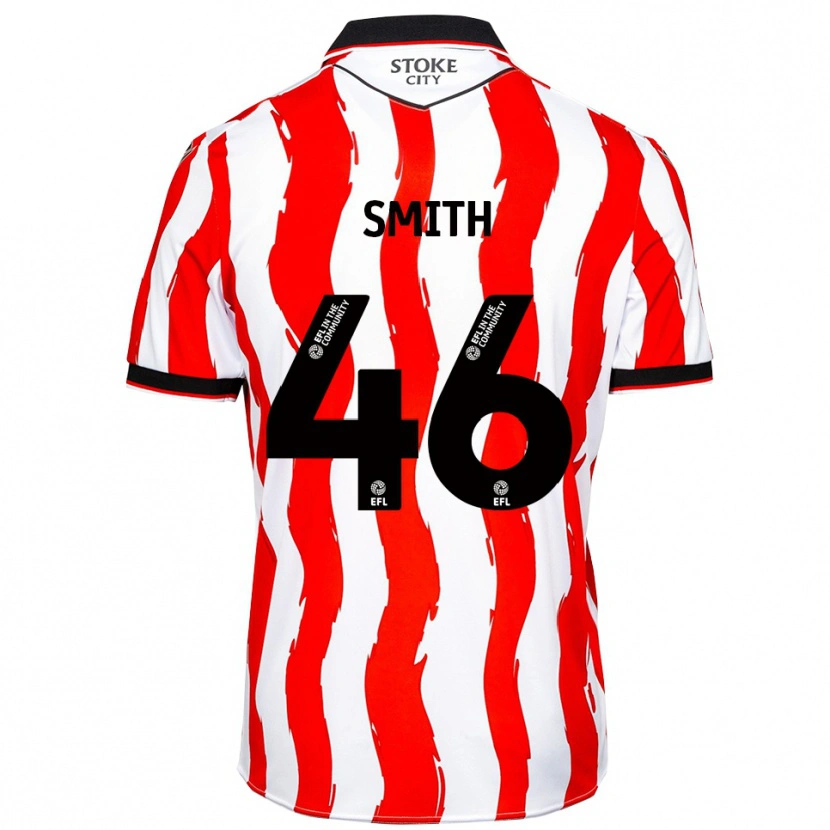 Danxen Mujer Camiseta William Smith #46 Blanco Rojo 1ª Equipación 2025/26 La Camisa