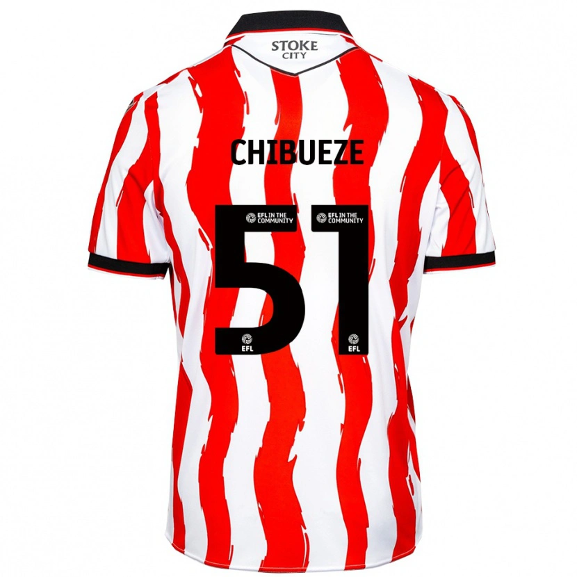 Danxen Mujer Camiseta Chinonso Chibueze #51 Blanco Rojo 1ª Equipación 2025/26 La Camisa