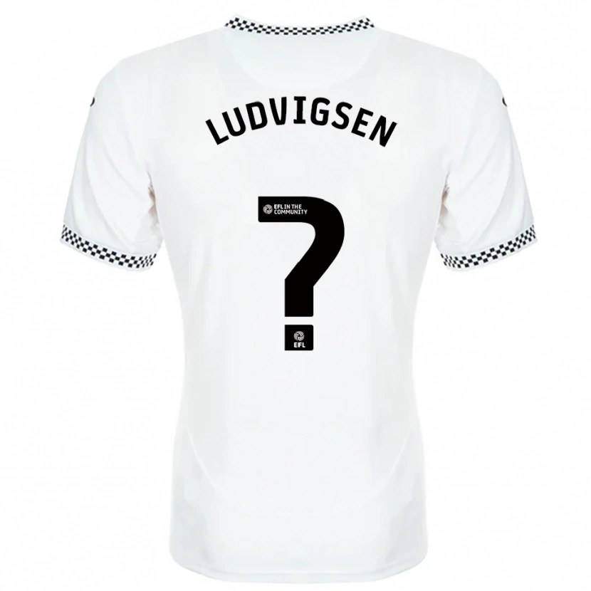 Danxen Mujer Camiseta Kai Ludvigsen #0 Blanco Naranja 1ª Equipación 2025/26 La Camisa