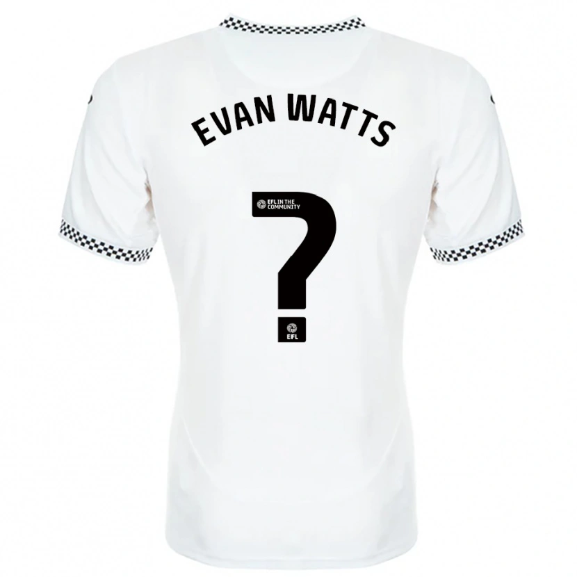 Danxen Mujer Camiseta Evan Watts #0 Blanco Naranja 1ª Equipación 2025/26 La Camisa