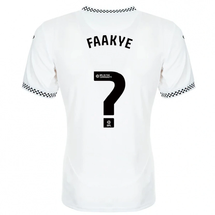 Danxen Mujer Camiseta Richard Faakye #0 Blanco Naranja 1ª Equipación 2025/26 La Camisa