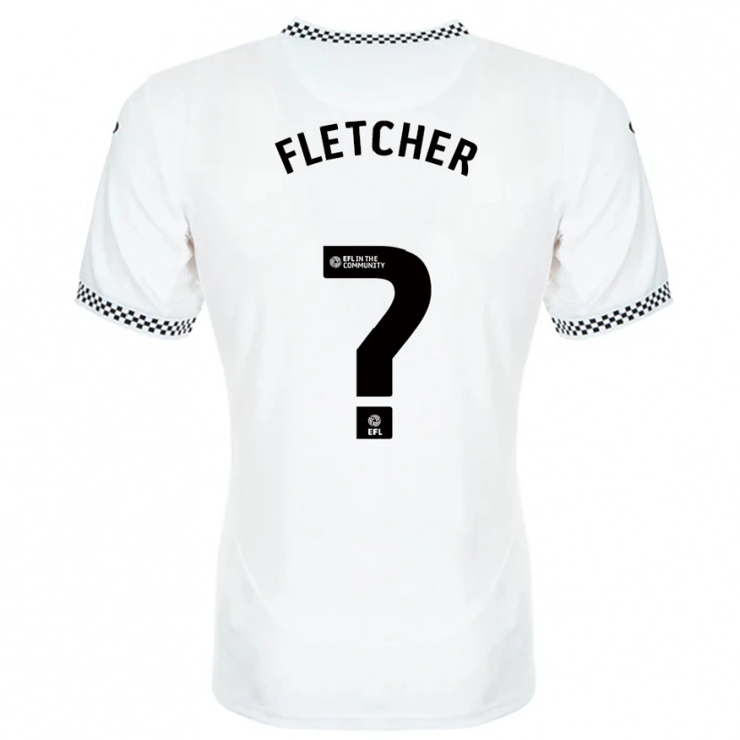 Danxen Mujer Camiseta Kristian Fletcher #0 Blanco Naranja 1ª Equipación 2025/26 La Camisa