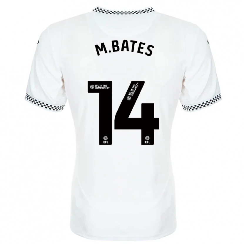 Danxen Mujer Camiseta Mitchell Bates #14 Blanco Naranja 1ª Equipación 2025/26 La Camisa