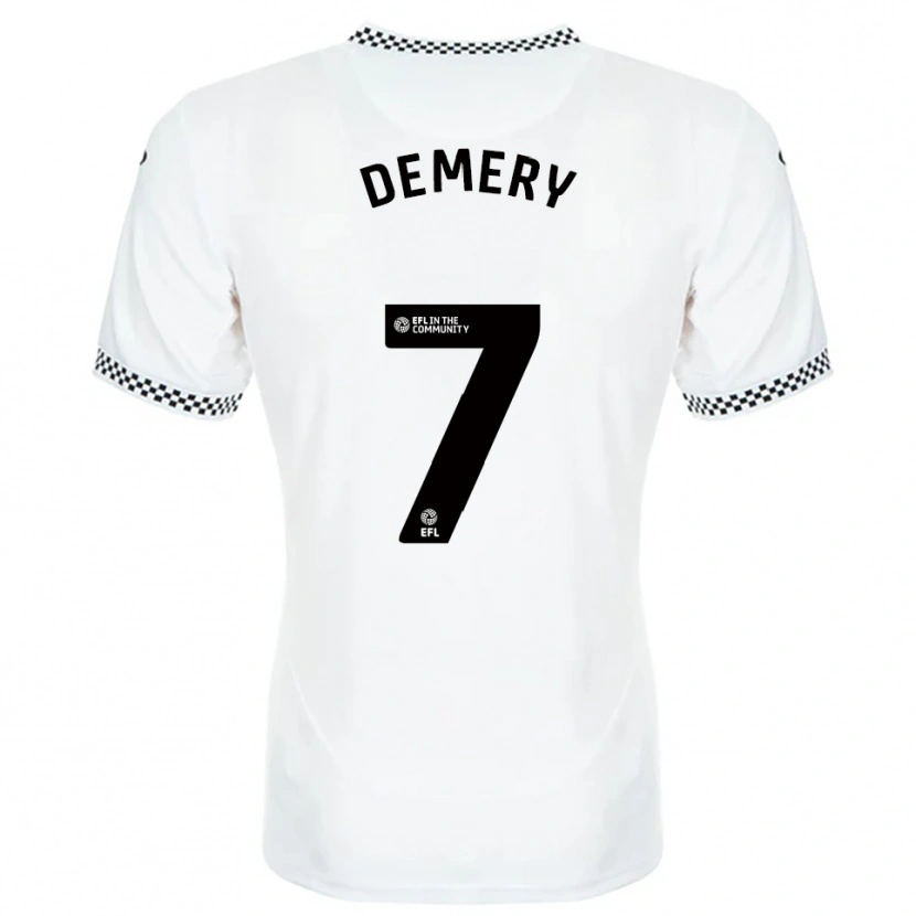 Danxen Mujer Camiseta Caleb Demery #7 Blanco Naranja 1ª Equipación 2025/26 La Camisa
