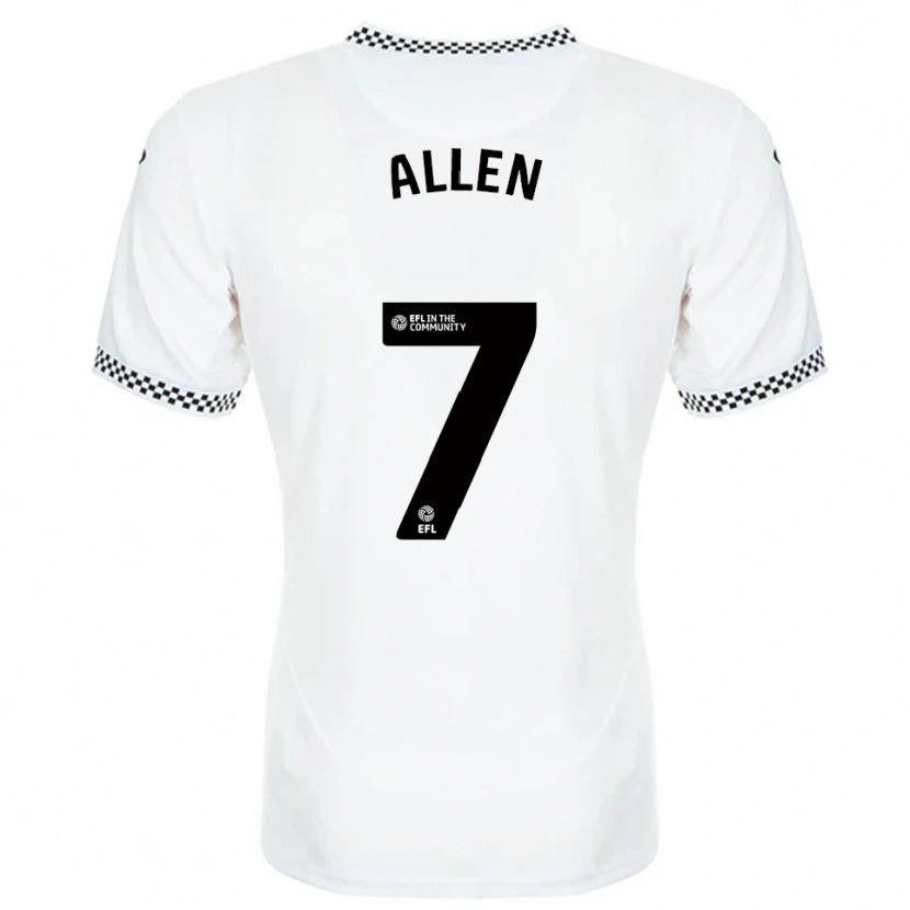 Danxen Mujer Camiseta Joe Allen #7 Blanco Naranja 1ª Equipación 2025/26 La Camisa