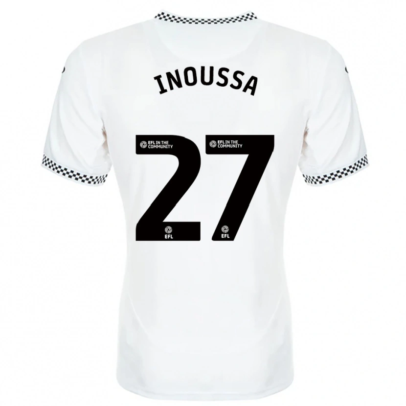 Danxen Mujer Camiseta Zeidane Inoussa #27 Blanco Naranja 1ª Equipación 2025/26 La Camisa
