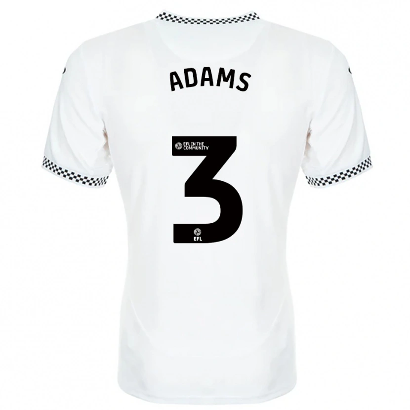 Danxen Mujer Camiseta Sarah Adams #3 Blanco Naranja 1ª Equipación 2025/26 La Camisa