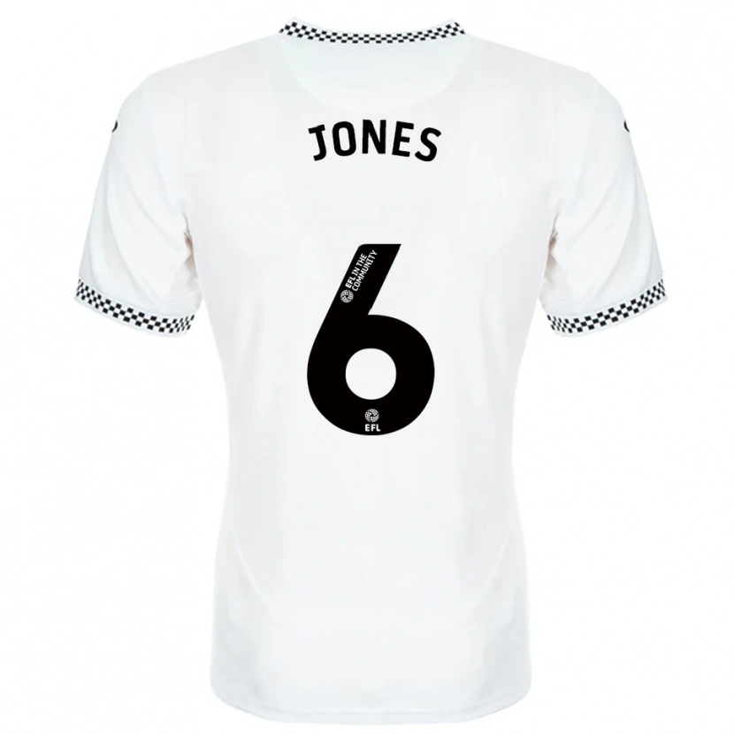 Danxen Mujer Camiseta Iestyn Jones #6 Blanco Naranja 1ª Equipación 2025/26 La Camisa