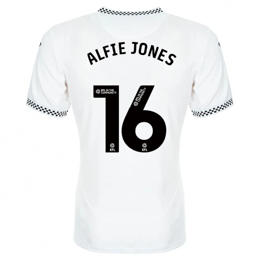 Danxen Mujer Camiseta Alfie Jones #16 Blanco Naranja 1ª Equipación 2025/26 La Camisa