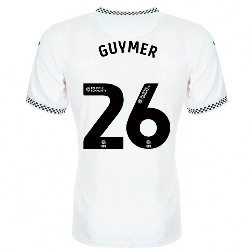 Danxen Mujer Camiseta Jasmine Guymer #26 Blanco Naranja 1ª Equipación 2025/26 La Camisa