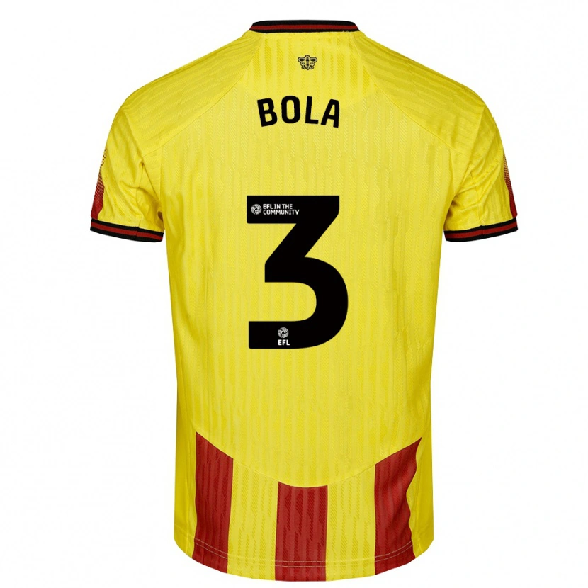 Danxen Mujer Camiseta Marc Bola #3 Amarillo Rojo 1ª Equipación 2025/26 La Camisa