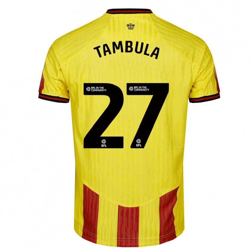 Danxen Mujer Camiseta Chloe Tambula #27 Amarillo Rojo 1ª Equipación 2025/26 La Camisa