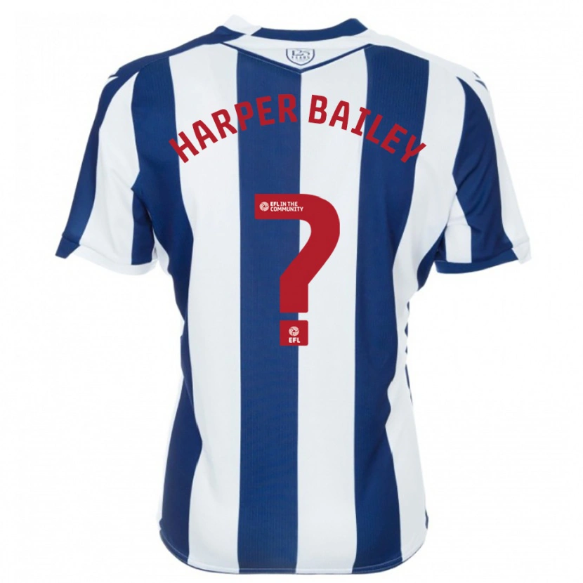 Danxen Mujer Camiseta Aaron Harper-Bailey #0 Azul Marino Blanco 1ª Equipación 2025/26 La Camisa