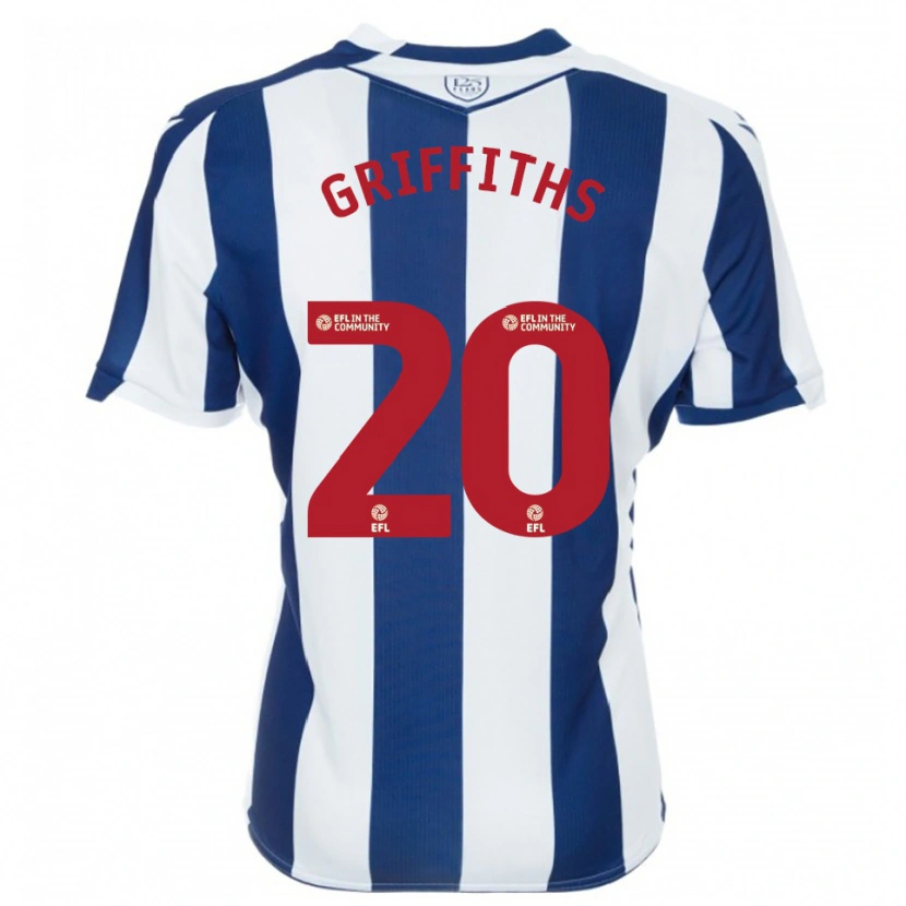 Danxen Mujer Camiseta Josh Griffiths #20 Azul Marino Blanco 1ª Equipación 2025/26 La Camisa