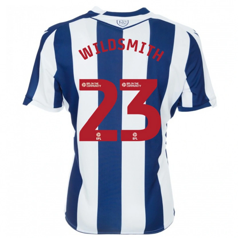 Danxen Mujer Camiseta Joe Wildsmith #23 Azul Marino Blanco 1ª Equipación 2025/26 La Camisa