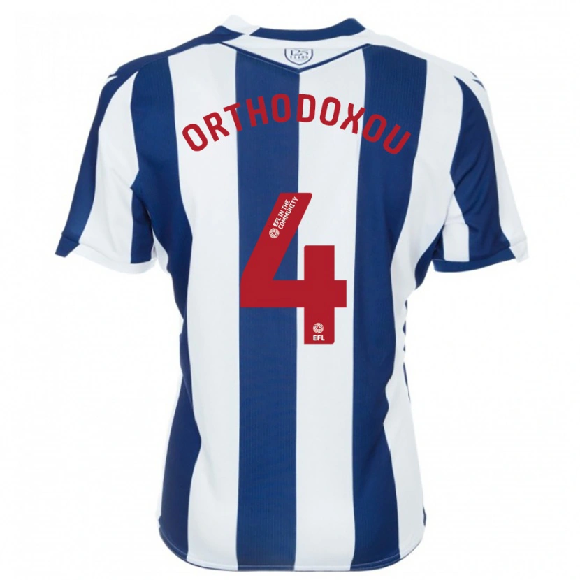 Danxen Mujer Camiseta Francesca Orthodoxou #4 Azul Marino Blanco 1ª Equipación 2025/26 La Camisa