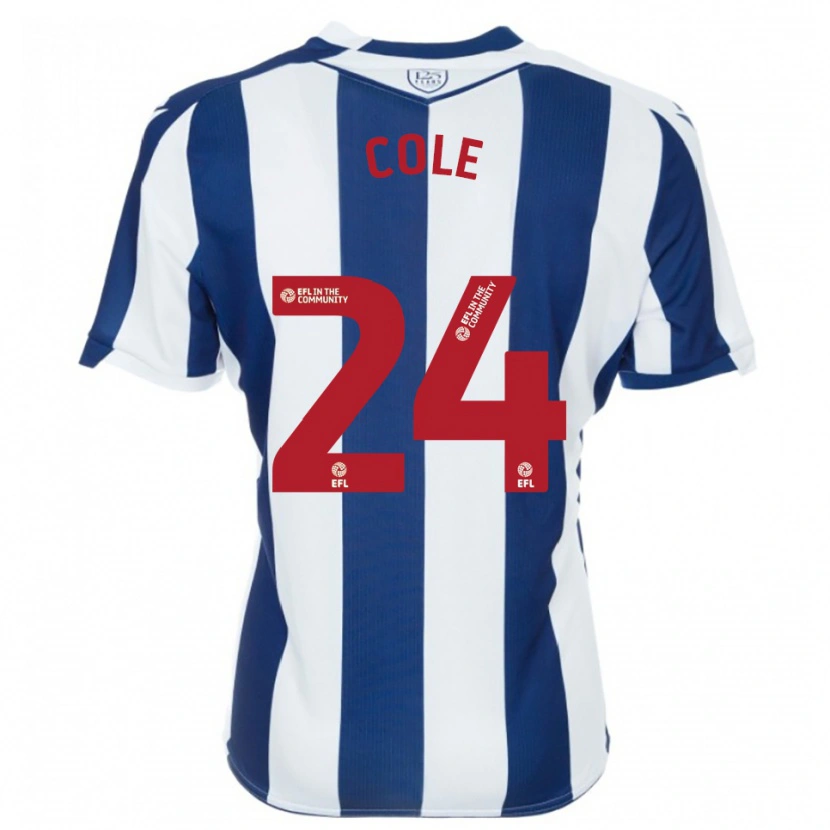 Danxen Mujer Camiseta Delphi Cole #24 Azul Marino Blanco 1ª Equipación 2025/26 La Camisa