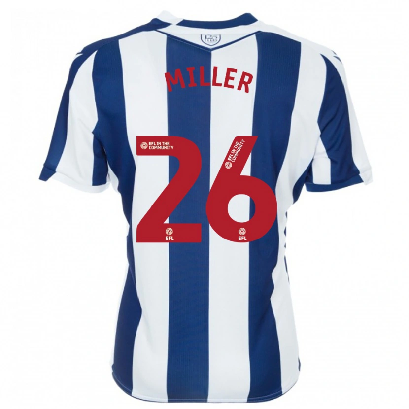Danxen Mujer Camiseta Nna Miller #26 Azul Marino Blanco 1ª Equipación 2025/26 La Camisa