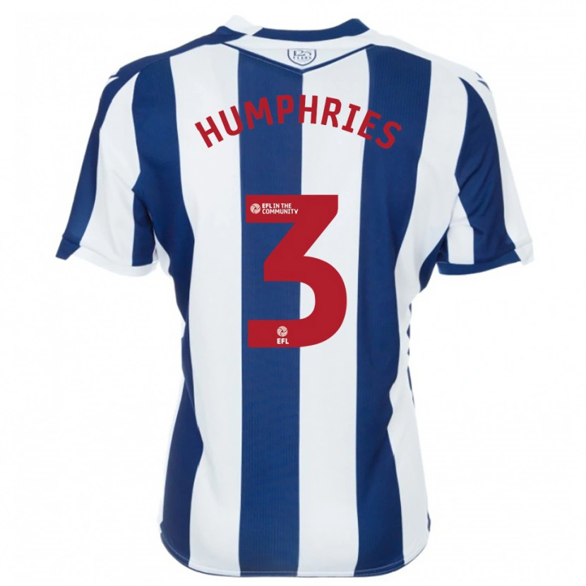 Danxen Mujer Camiseta Evan Humphries #3 Azul Marino Blanco 1ª Equipación 2025/26 La Camisa