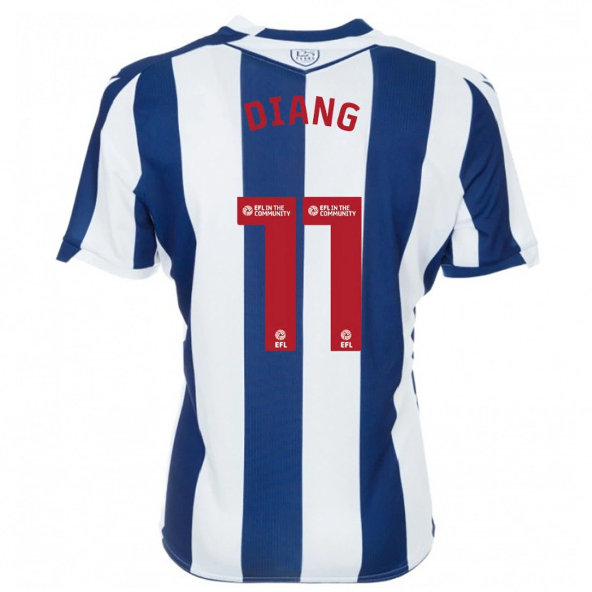 Danxen Mujer Camiseta Grady Diangana #11 Azul Marino Blanco 1ª Equipación 2025/26 La Camisa