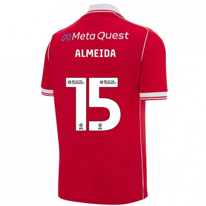 Danxen Mujer Camiseta Daymeon Almeida #15 Rojo Blanco 1ª Equipación 2025/26 La Camisa