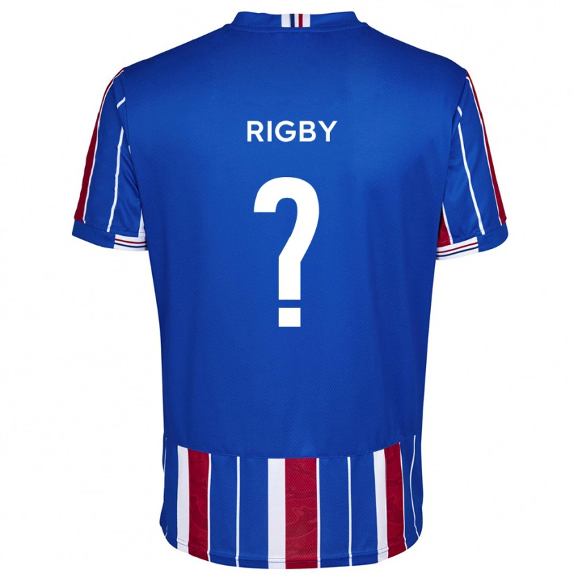 Danxen Mujer Camiseta Simon Rigby #0 Azul Rojo Blanco 1ª Equipación 2025/26 La Camisa