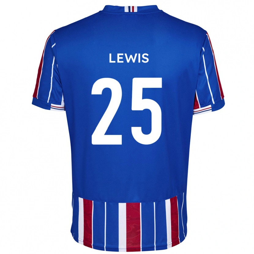 Danxen Mujer Camiseta Harry Lewis #25 Azul Rojo Blanco 1ª Equipación 2025/26 La Camisa