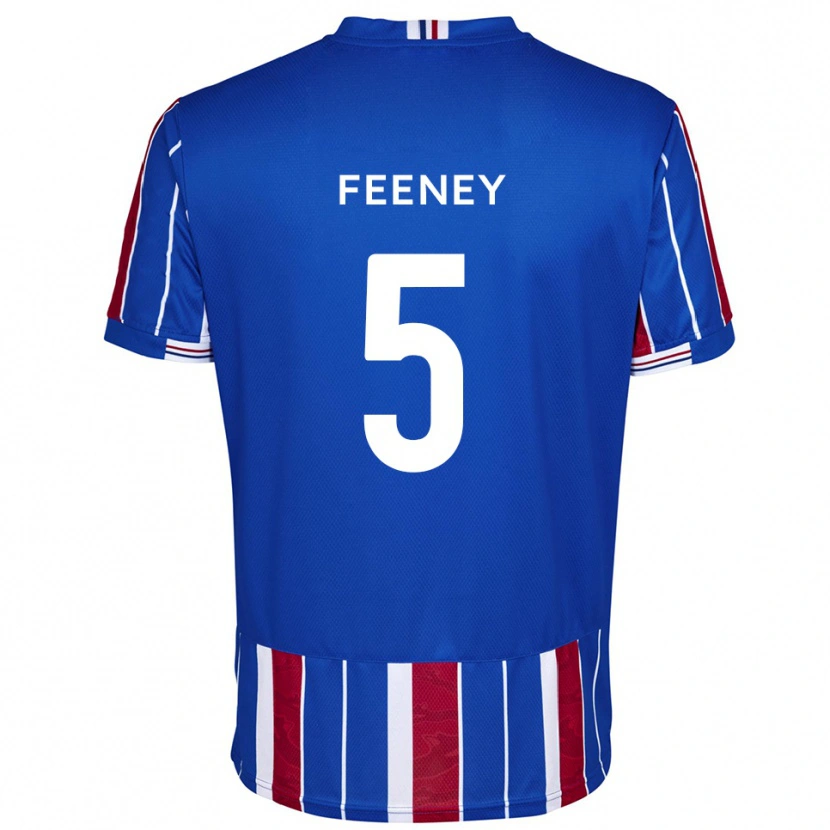 Danxen Mujer Camiseta Morgan Feeney #5 Azul Rojo Blanco 1ª Equipación 2025/26 La Camisa