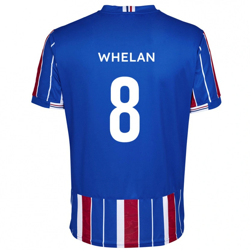 Danxen Mujer Camiseta Callum Whelan #8 Azul Rojo Blanco 1ª Equipación 2025/26 La Camisa