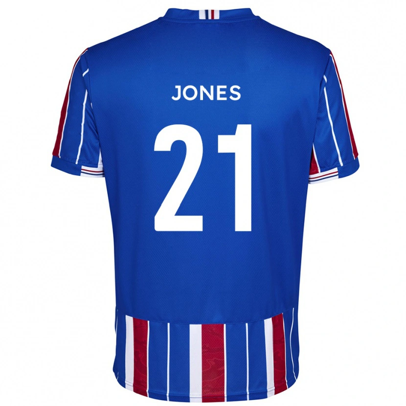 Danxen Mujer Camiseta Jordan Jones #21 Azul Rojo Blanco 1ª Equipación 2025/26 La Camisa