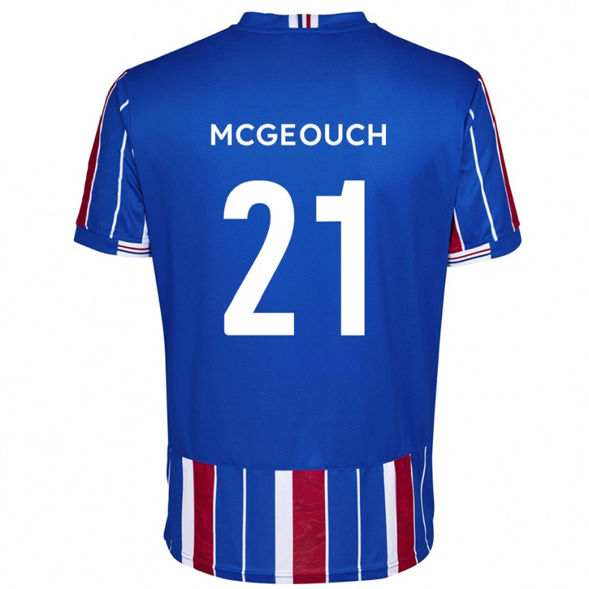 Danxen Mujer Camiseta Dylan Mcgeouch #21 Azul Rojo Blanco 1ª Equipación 2025/26 La Camisa