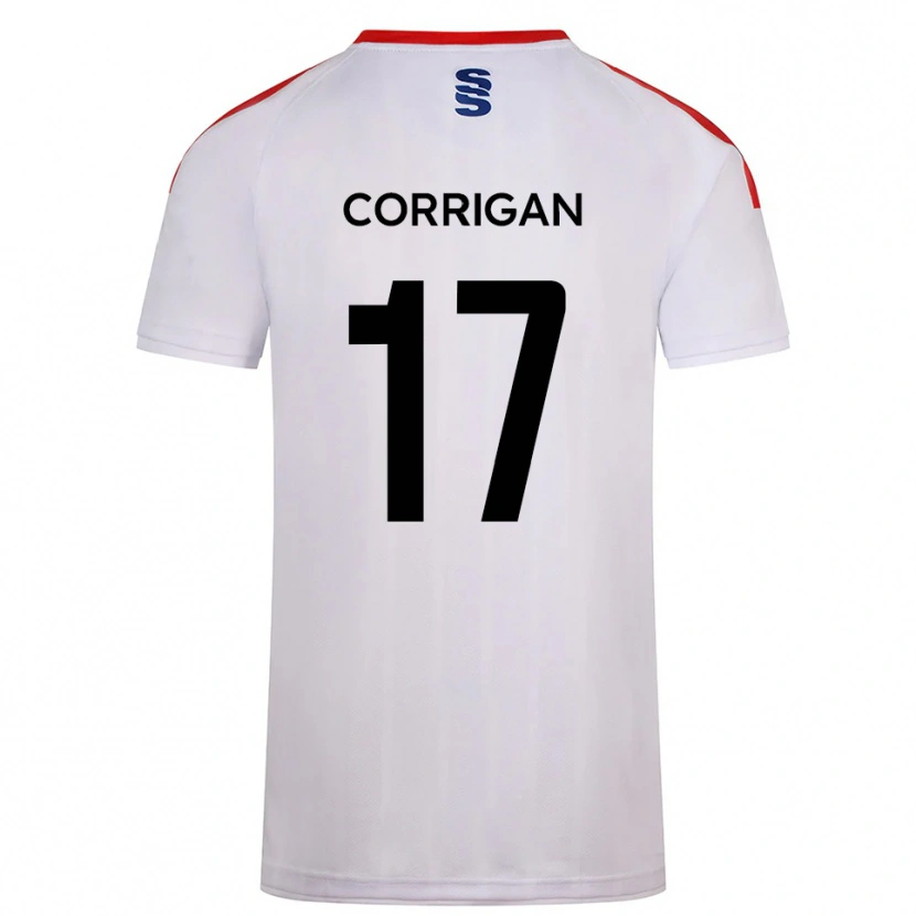 Danxen Mujer Camiseta Niamh Corrigan #17 Blanco Azul Marino 1ª Equipación 2025/26 La Camisa