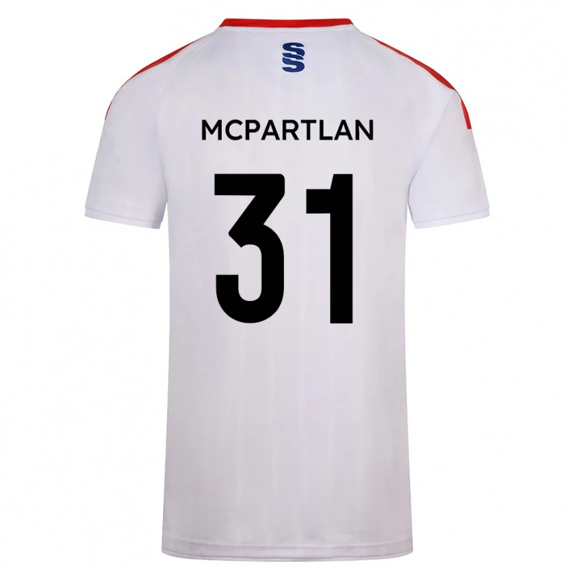 Danxen Mujer Camiseta Cian Mcpartlan #31 Blanco Azul Marino 1ª Equipación 2025/26 La Camisa