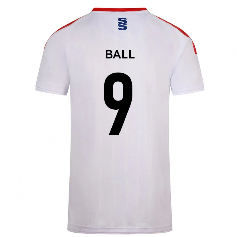 Danxen Mujer Camiseta Theo Ball #9 Blanco Azul Marino 1ª Equipación 2025/26 La Camisa