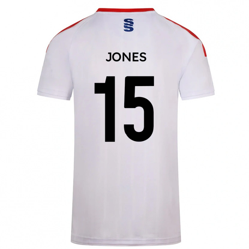 Danxen Mujer Camiseta Kieran Jones #15 Blanco Azul Marino 1ª Equipación 2025/26 La Camisa