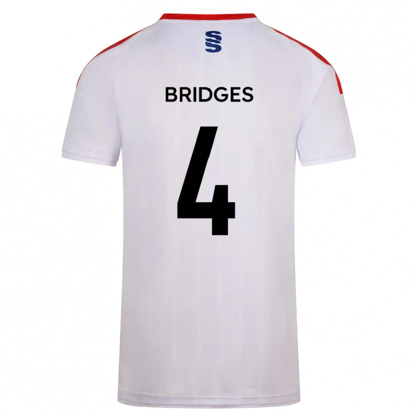 Danxen Mujer Camiseta Jacob Bridges #4 Blanco Azul Marino 1ª Equipación 2025/26 La Camisa