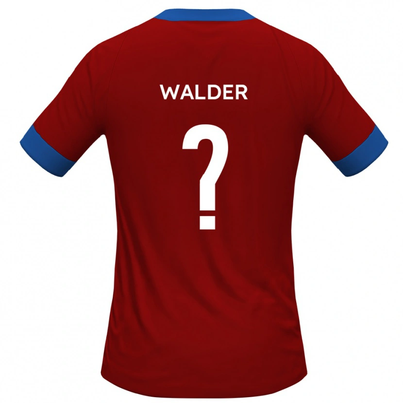 Danxen Mujer Camiseta Alex Walder #0 Rojo Azul 1ª Equipación 2025/26 La Camisa