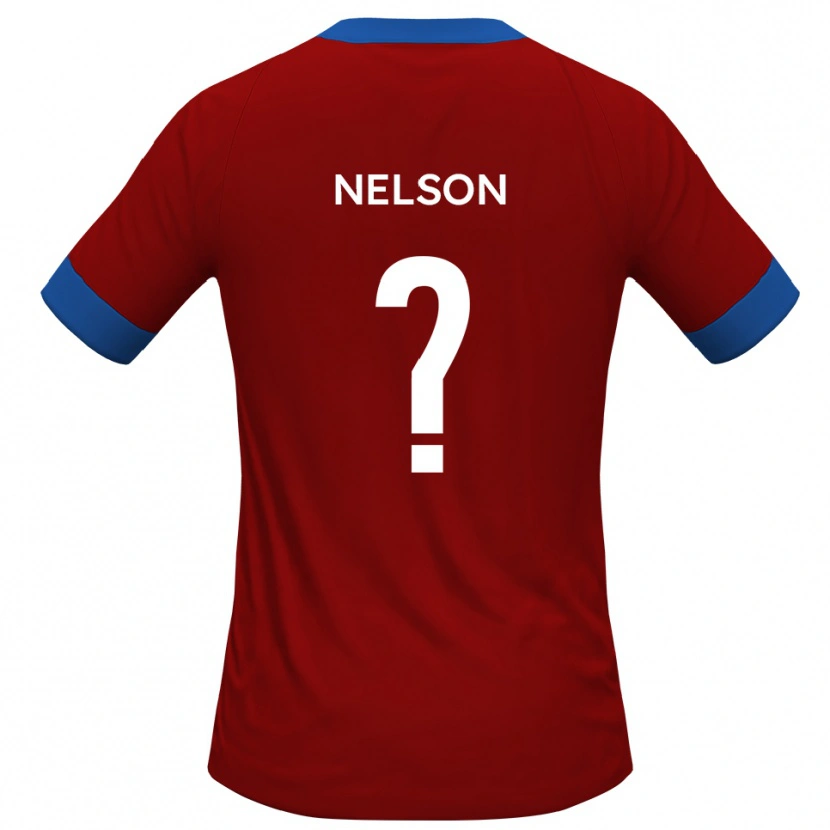 Danxen Mujer Camiseta Toby Nelson #0 Rojo Azul 1ª Equipación 2025/26 La Camisa