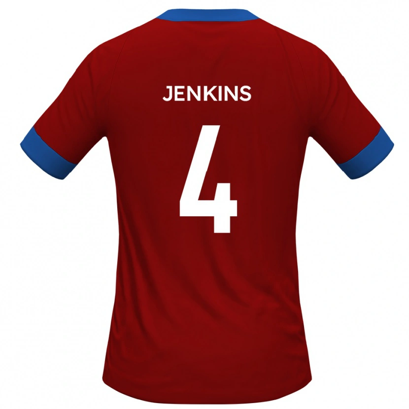 Danxen Mujer Camiseta Luke Jenkins #4 Rojo Azul 1ª Equipación 2025/26 La Camisa