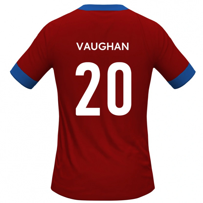 Danxen Mujer Camiseta Haydon Vaughan #20 Rojo Azul 1ª Equipación 2025/26 La Camisa