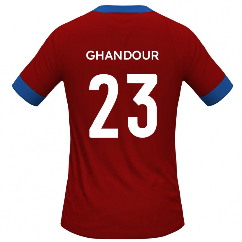 Danxen Mujer Camiseta Hady Ghandour #23 Rojo Azul 1ª Equipación 2025/26 La Camisa