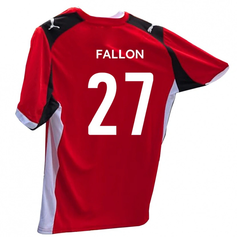 Danxen Mujer Camiseta Louie Fallon #27 Rojo Blanco 1ª Equipación 2025/26 La Camisa