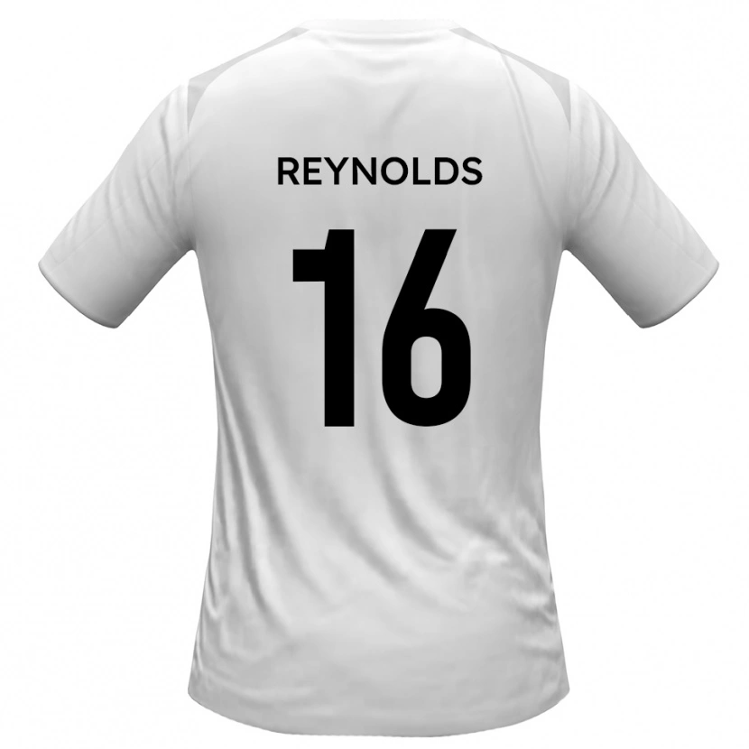 Danxen Mujer Camiseta Callum Reynolds #16 Blanco Gris 1ª Equipación 2025/26 La Camisa