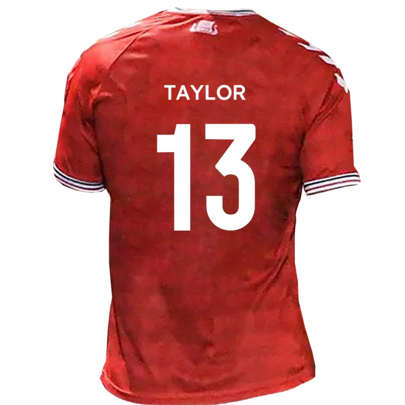 Danxen Mujer Camiseta Sam Taylor #13 Rojo Blanco 1ª Equipación 2025/26 La Camisa