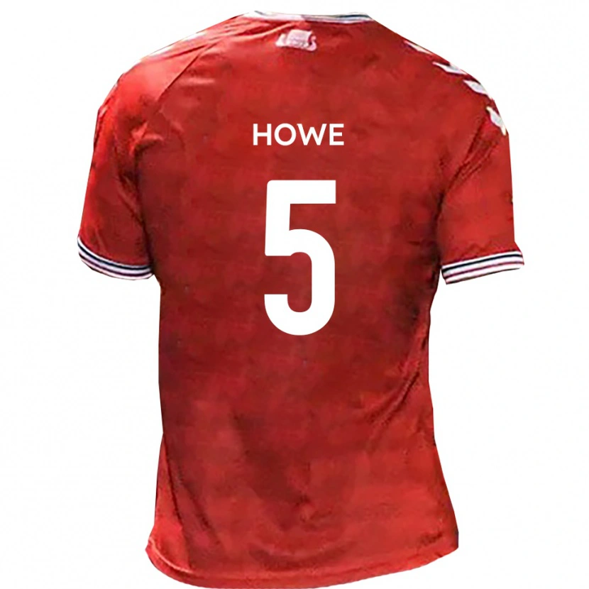 Danxen Mujer Camiseta Callum Howe #5 Rojo Blanco 1ª Equipación 2025/26 La Camisa